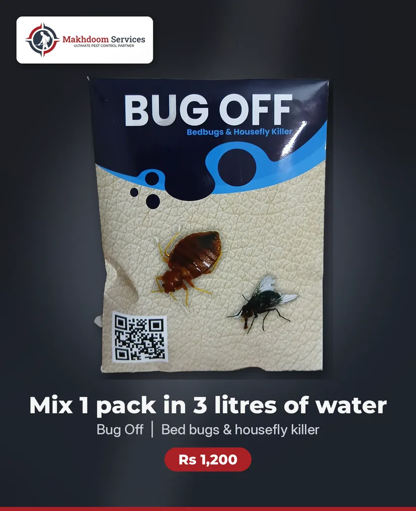 Bug Off powder pack to mix with 3 litres of water to get rid of bed bugs, Rs 1,200