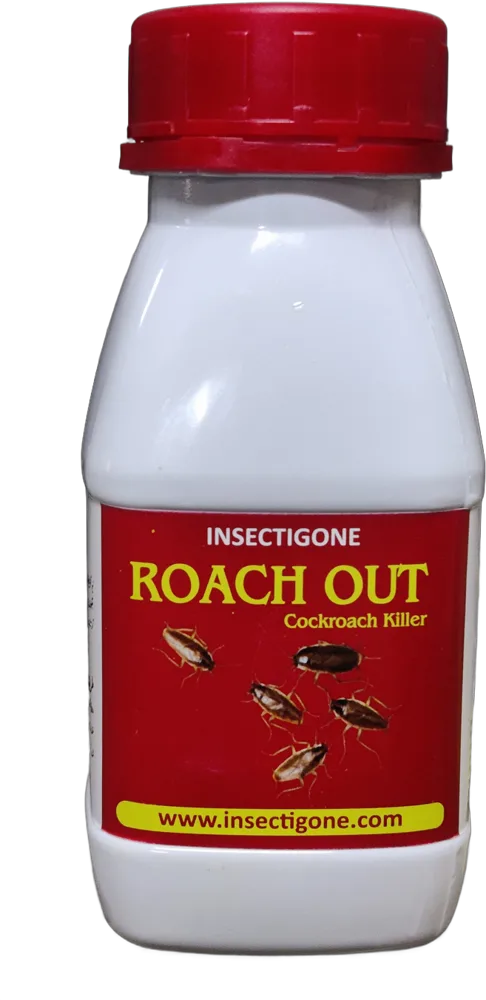 Roach Out cockroach killer concentrate mixed with water to get rid of cockroaches
