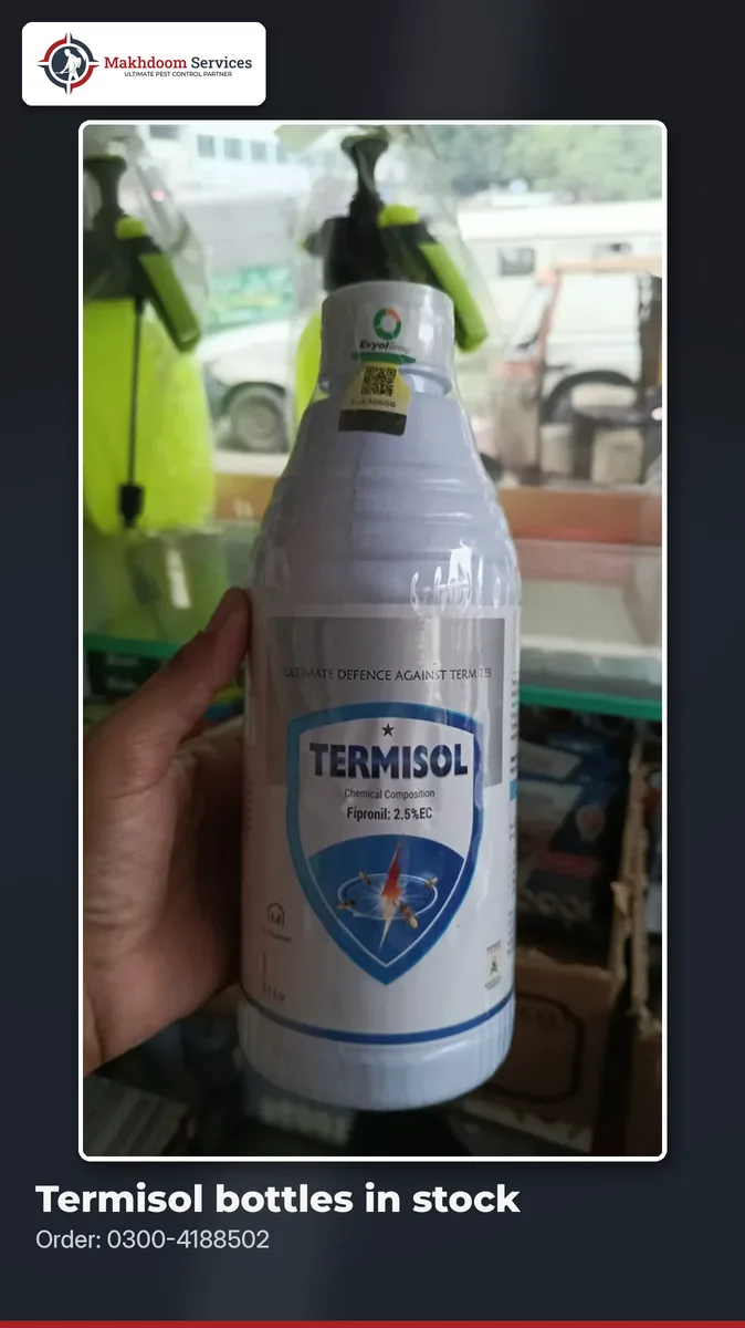 Termisol 2.5% EC bottle in stock for termite treatment at home